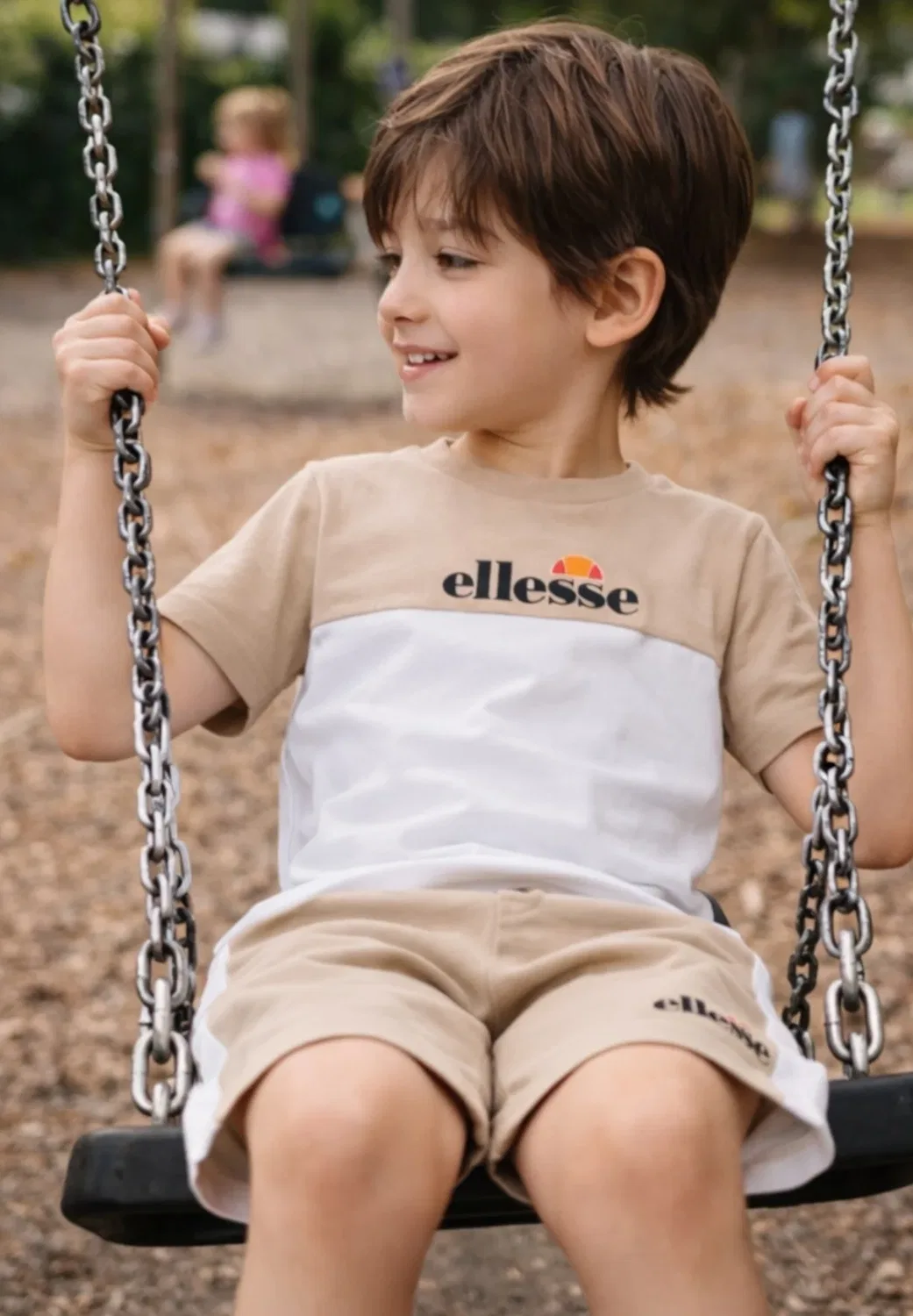 Комплект - футболка с принтом Ellesse, Beige — фото 3