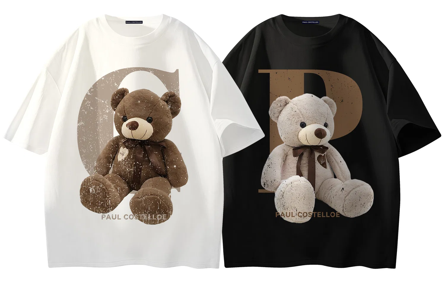 Детская футболка с круглым вырезом, плотная, Paul Costelloe, 2 Pack (Black+Black) — фото 4