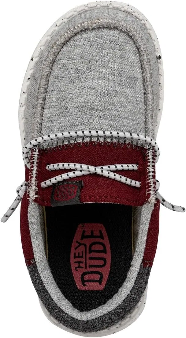 Детские мокасины для мальчиков Wally Tri-Varsity HEYDUDE, Crimson — фото 2