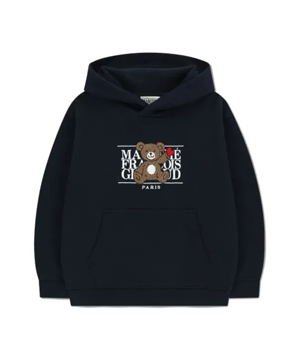 Худи детское с принтом Classic Logo Bear, Marithé, темно-синий — фото 2