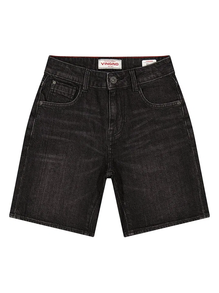Шорты-джинсы regular fit Vingino, черный