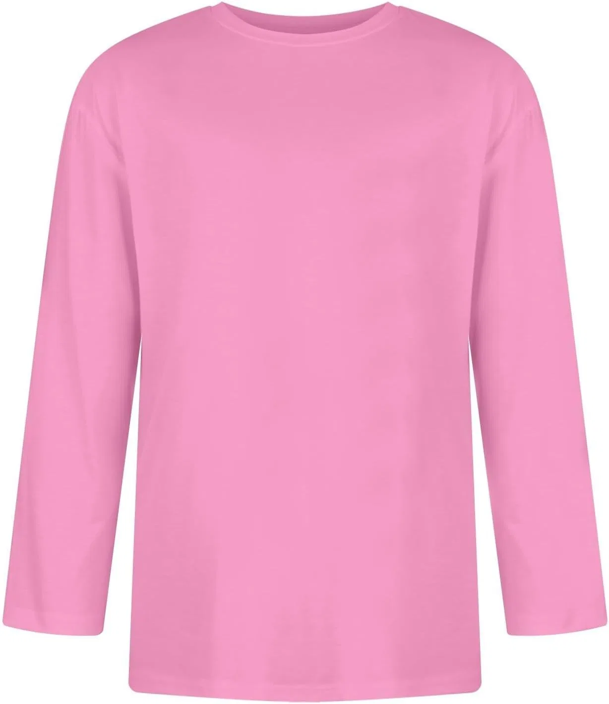 Мужская футболка с длинным рукавом 3/4 свободного кроя, Pink — фото 2