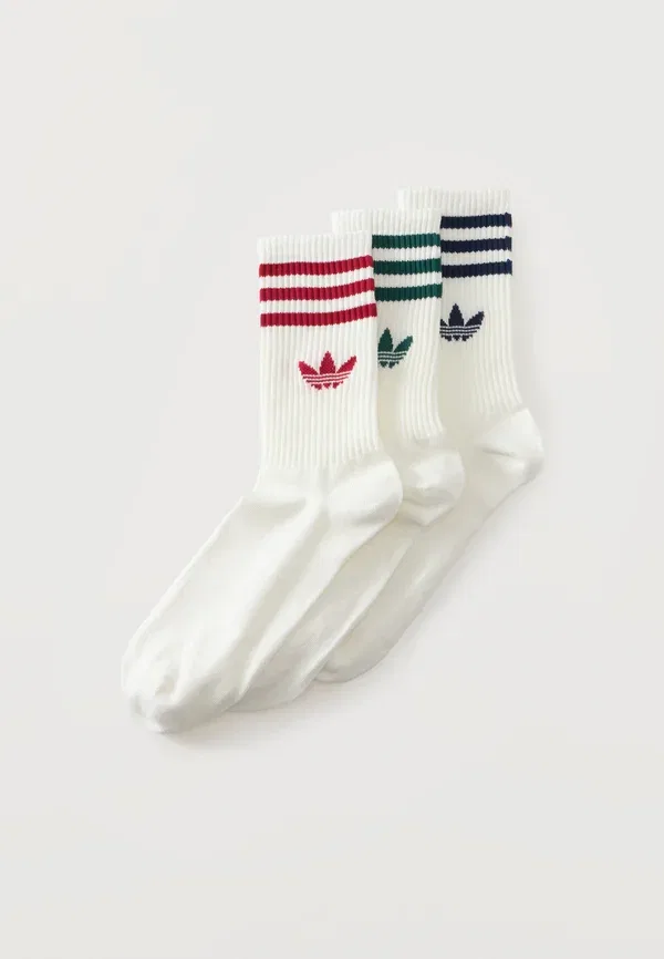 Комплект из 3 пар носков унисекс 3S Crew S Adidas Originals, красный/темно-синий/кремовый