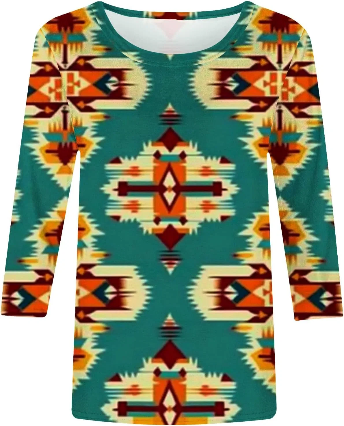 Женская туника с принтом, модель Western Aztec, мультиколор — фото 3