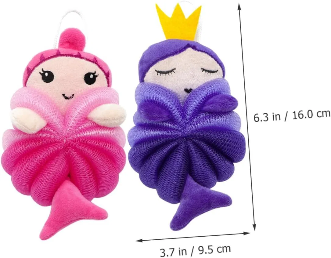 Мочалка для ванны, 2 шт, DECHOUS, 16x9.5x4 см, мультиколор — фото 2