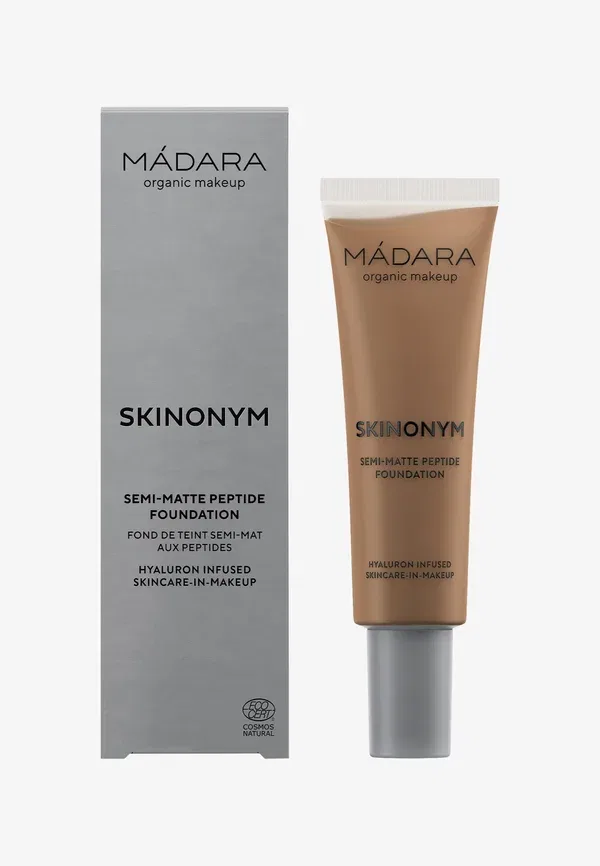 Тональный крем полуматовый с пептидами Skinonym semi-matte peptide foundation MáDara, Fudge, 30 мл, цвет #80 fudge — фото 2