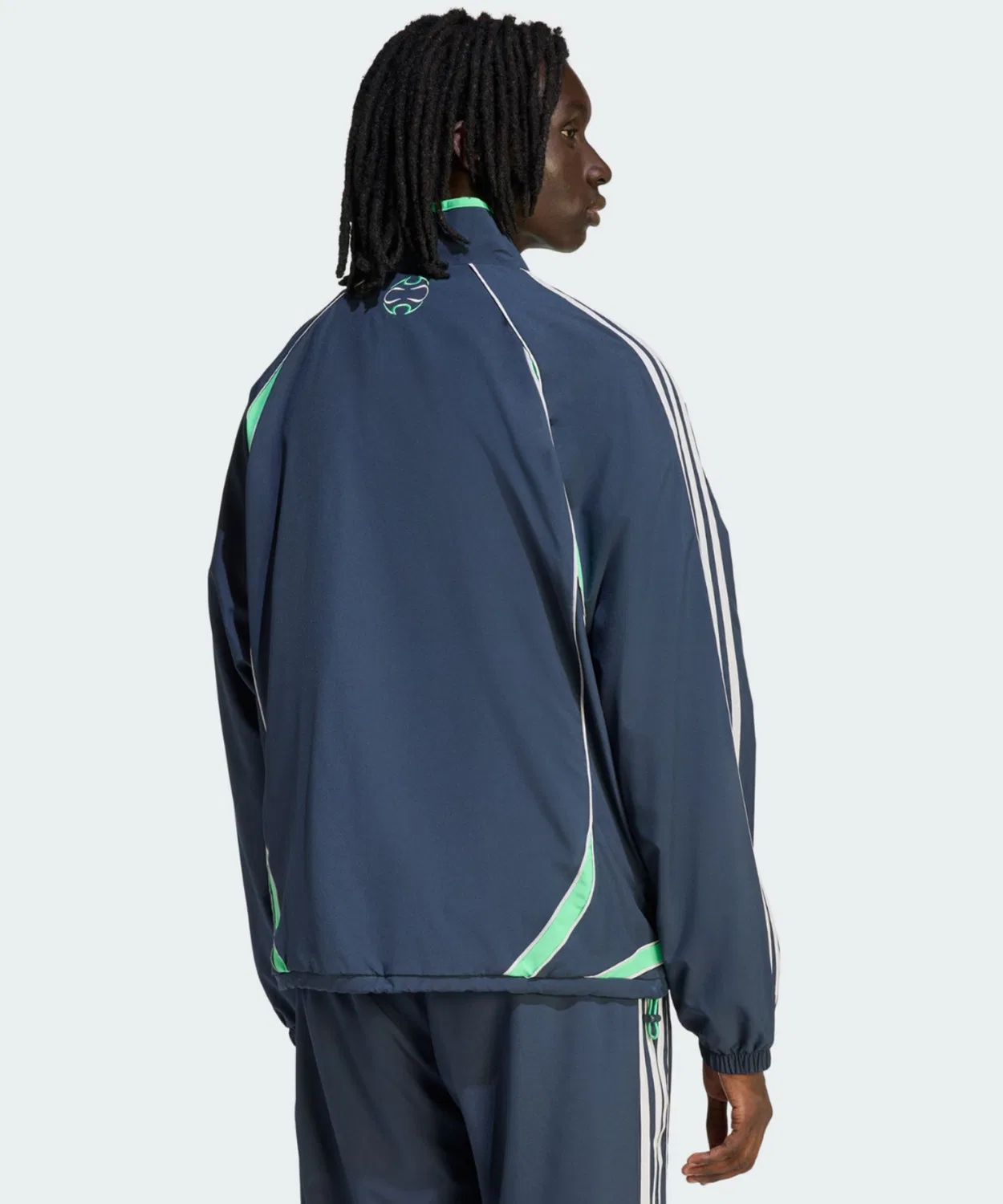 Мужская куртка-трек с воротником-хомутом Team Geist Adicolor Adidas, Blue — фото 3