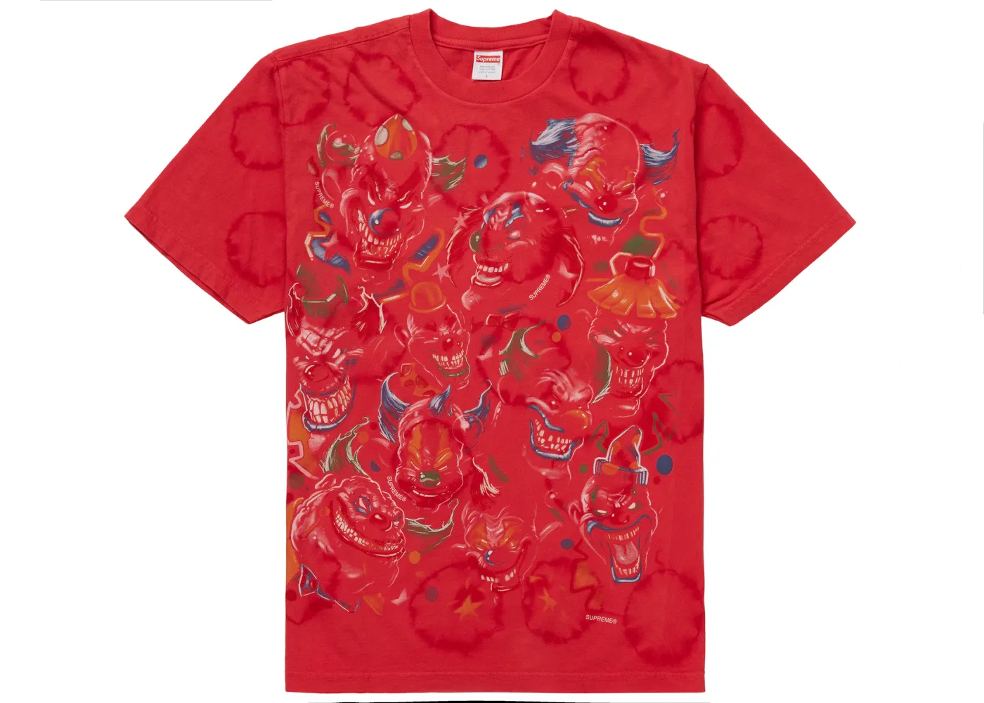 Мужская футболка с принтом Clowns Supreme, Bleached Red
