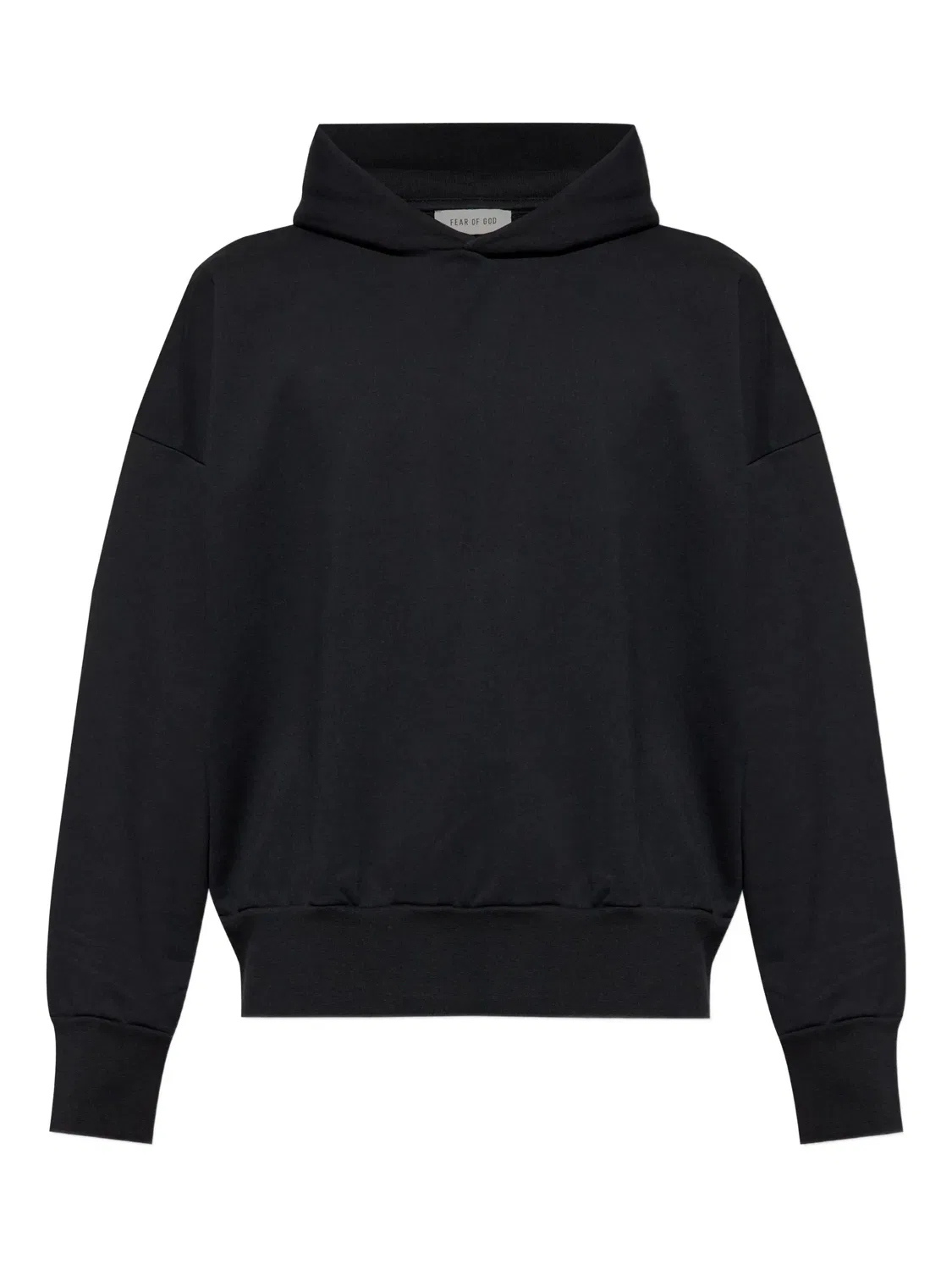 Хлопковое худи с опущенными плечами Fear Of God, черный