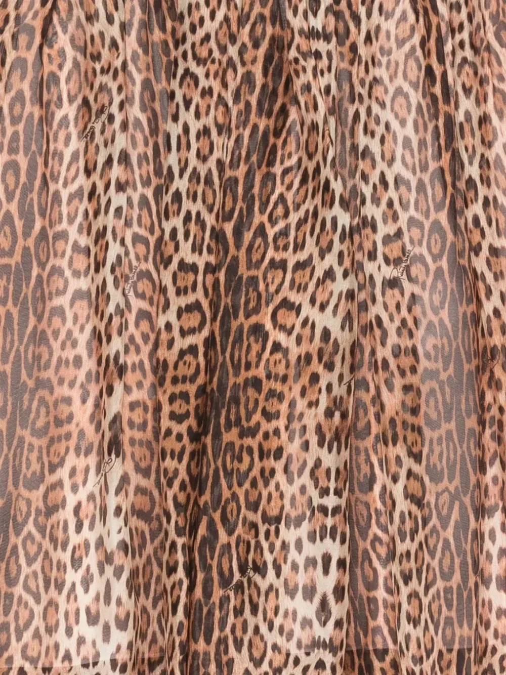Юбка плиссированная с леопардовым принтом Roberto Cavalli Junior, коричневый — фото 3