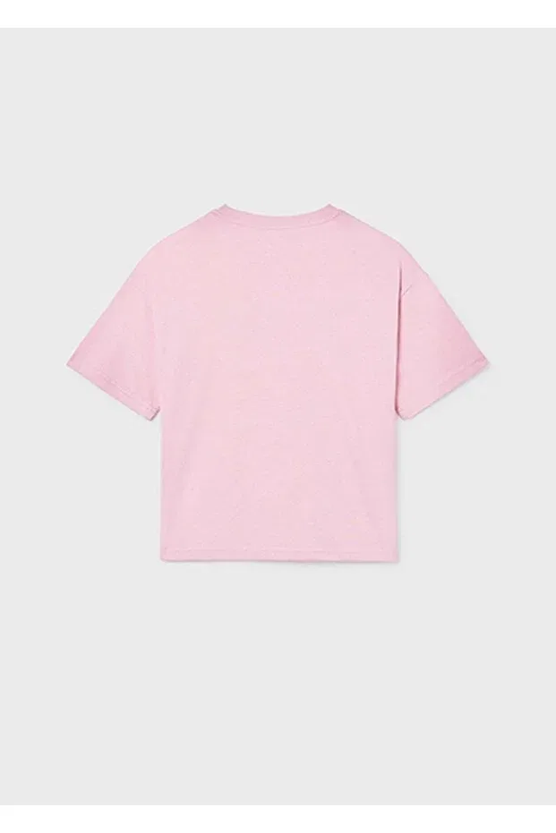 Детская футболка для девочек с принтом Summer Girl's Printed Tshirt Mayoral, Pink — фото 3