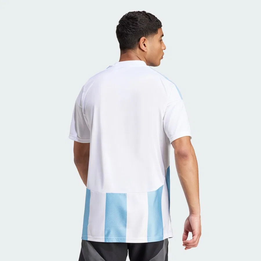 Футболка ADIDAS PERFORMANCE 'Striped 24' светло-голубого цвета — фото 4
