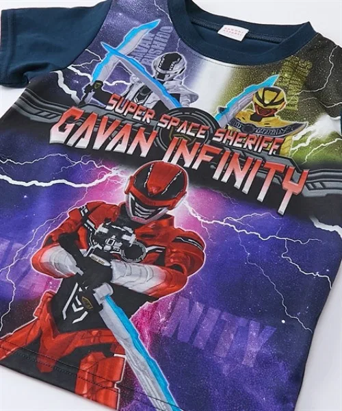 Детская футболка с принтом Super Dimensional Sheriff Gavan Infinity Panel QUNTSTYLE, Red — фото 4