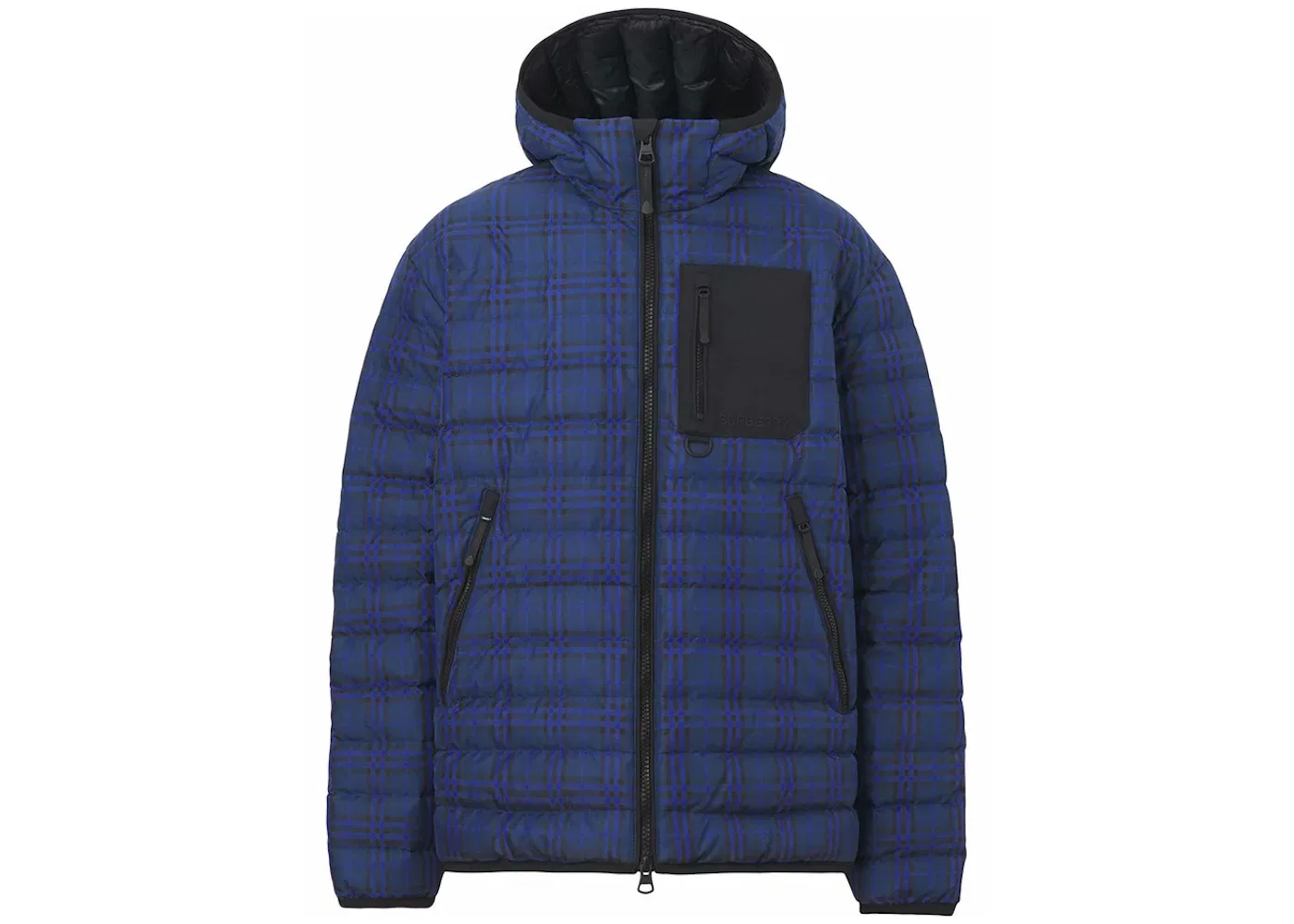 Мужская куртка-пуховик с принтом Burberry, Oceanic Blue