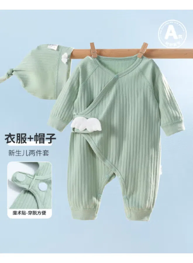 Боди-комбинезон хлопковый кимоно для новорожденных Bornbay, светло-зеленый
