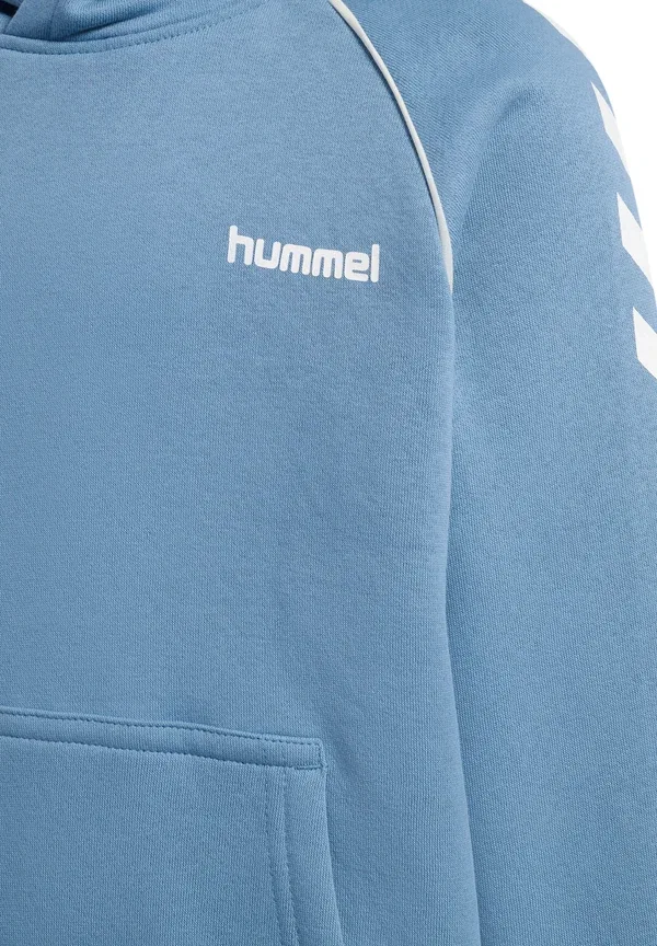 Толстовка Hmljr с шевронным рисунком, свободная, унисекс - худи Hummel, выцветший деним — фото 4