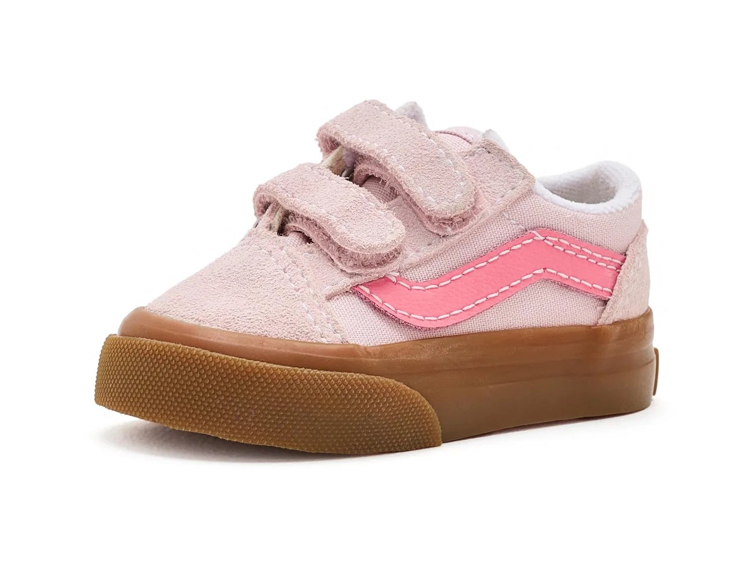Кроссовки Old Skool V (для младенцев и малышей) Vans Kids, Gum Pale Petal Pink — фото 2