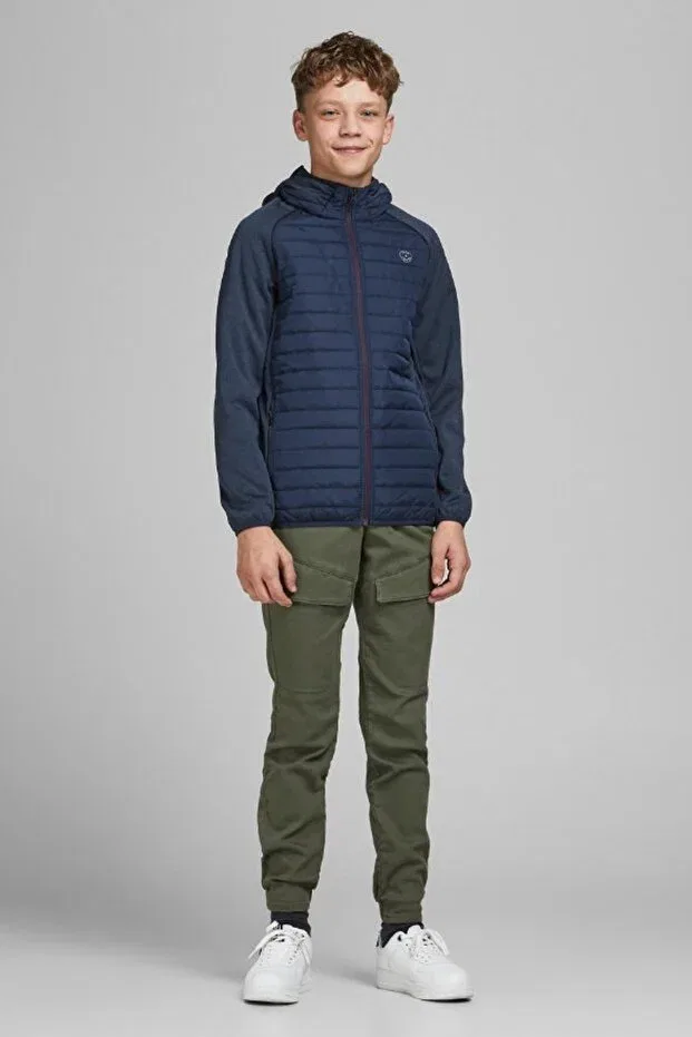 Детское пальто для девочек с принтом Jack & Jones, Navy Blue — фото 3