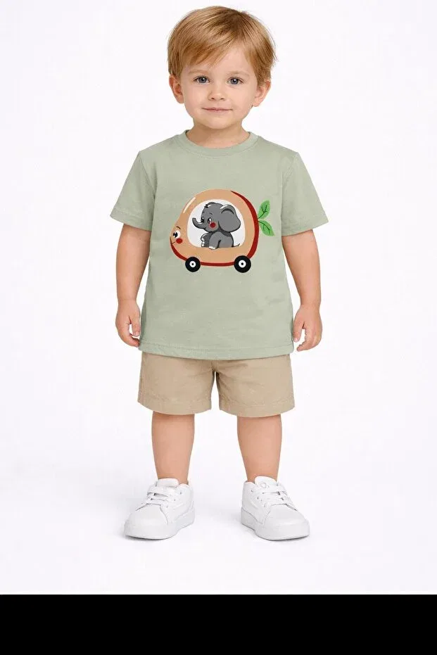 Детская футболка для мальчиков с принтом Yale Kids, Mint Green