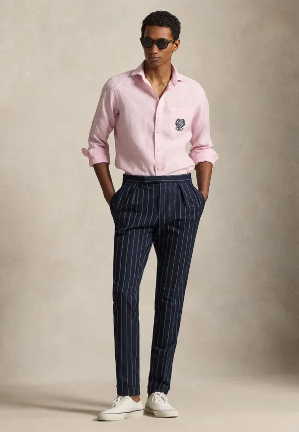 Рубашка из льна Polo Ralph Lauren, розовый — фото 2