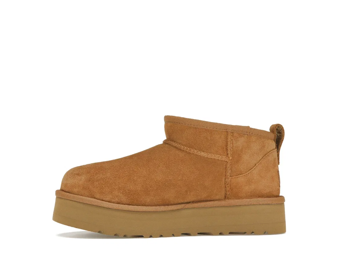 Детские ботинки на платформе UGG Classic Ultra Mini Platform Boot, Chestnut — фото 3
