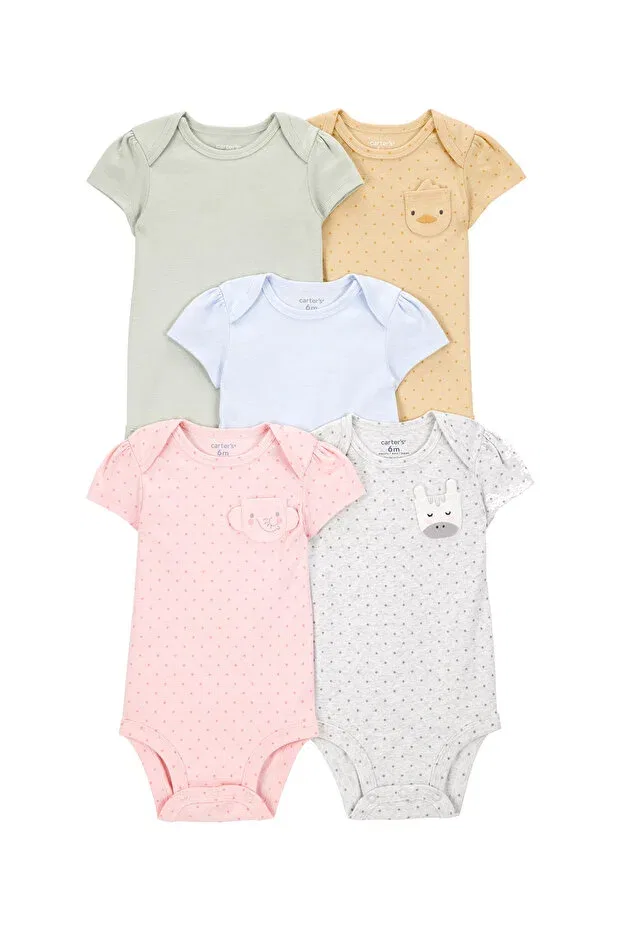 Детское боди-комбинезон для девочек хлопковый 5 предметов Carter'S, 862970