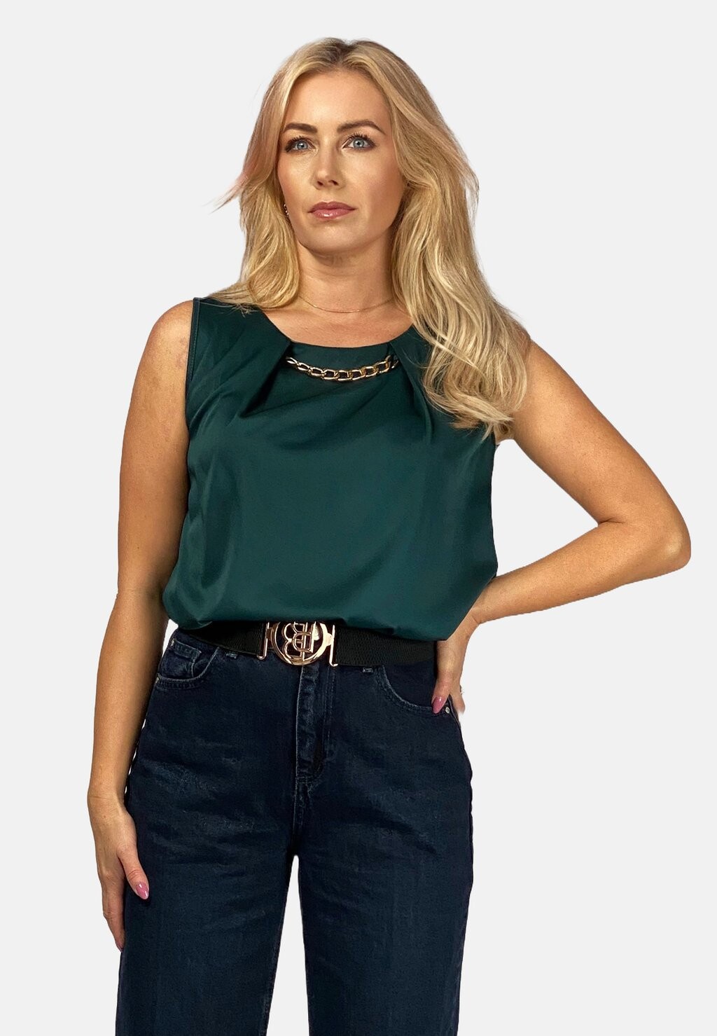 

Топ WITH CHAIN REGINA FASHION, цвет dark green