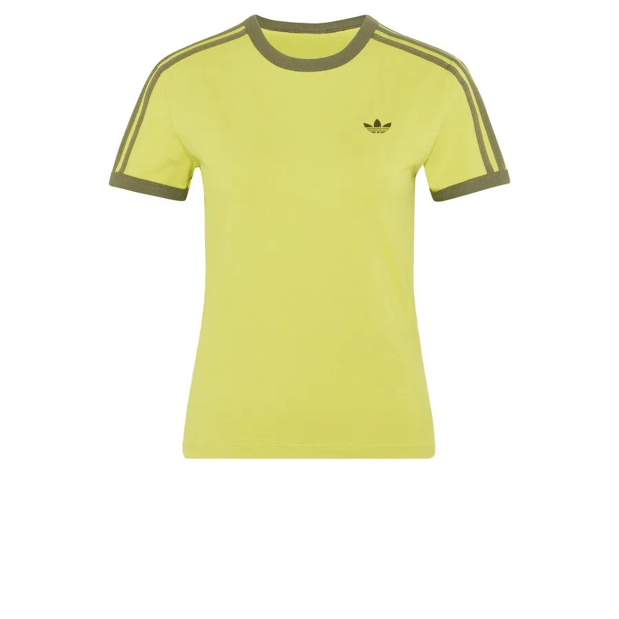 Футболка ADIDAS ORIGINALS оливкового и светло-зеленого цвета