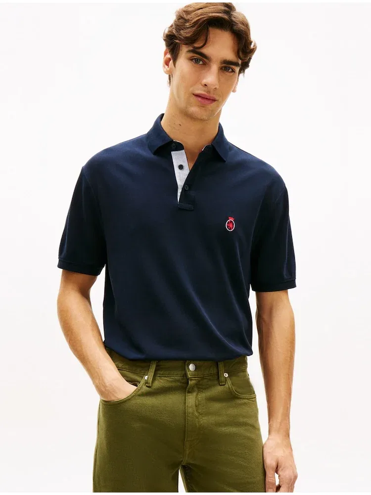 Футболка поло с логотипом Archive Crest Classic TOMMY HILFIGER, Navy
