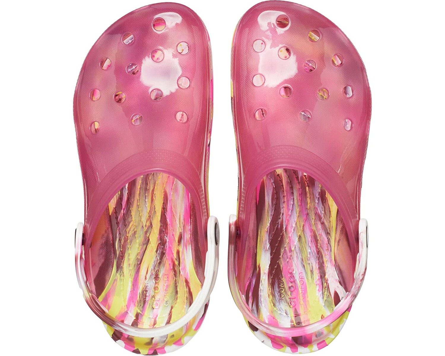 

Сабо Classic Translucent Clog Crocs, фуксия веселье