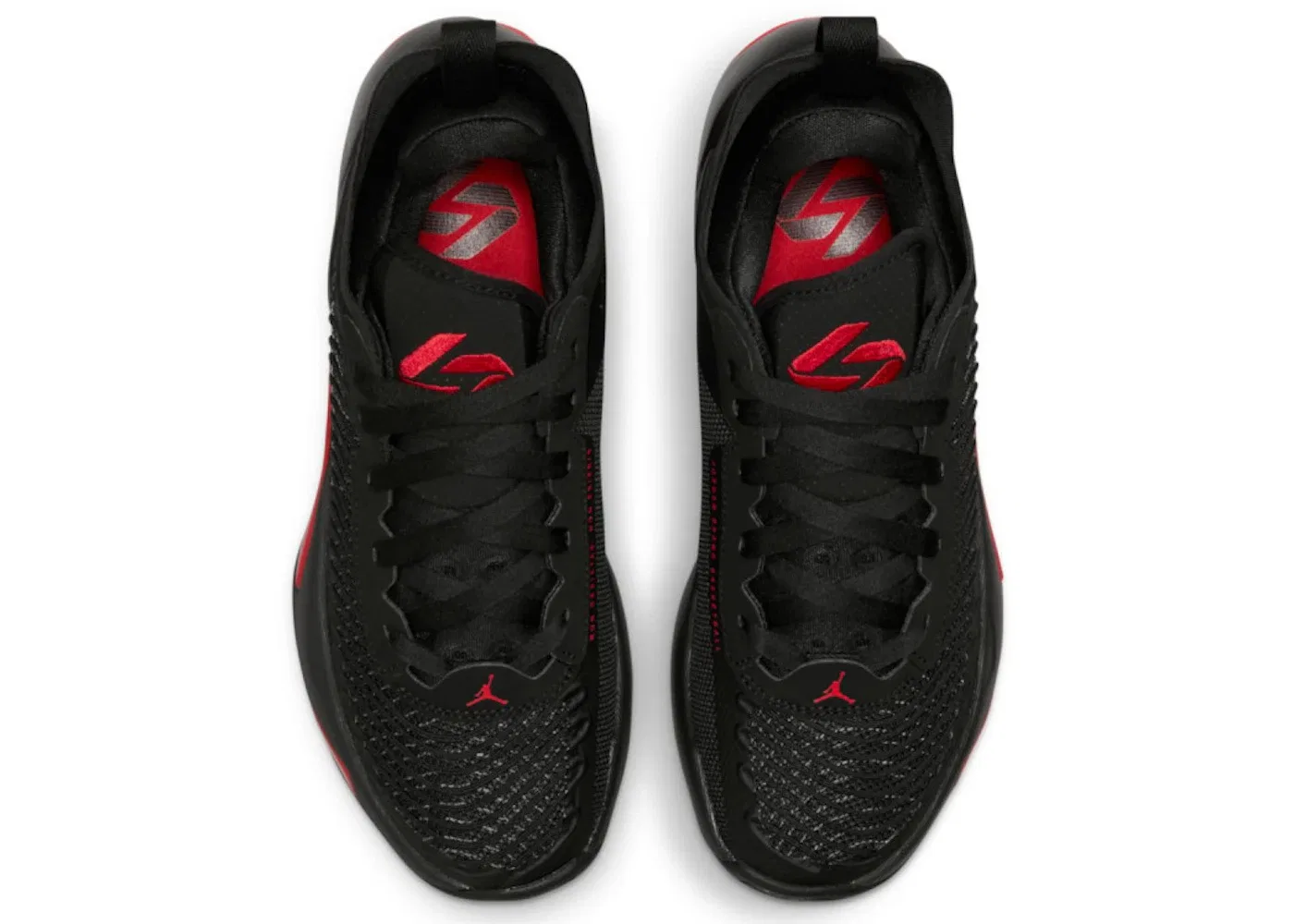 Детские кроссовки для баскетбола Jordan Luka 1 Jordan, Black/University Red-Dark Grey — фото 3