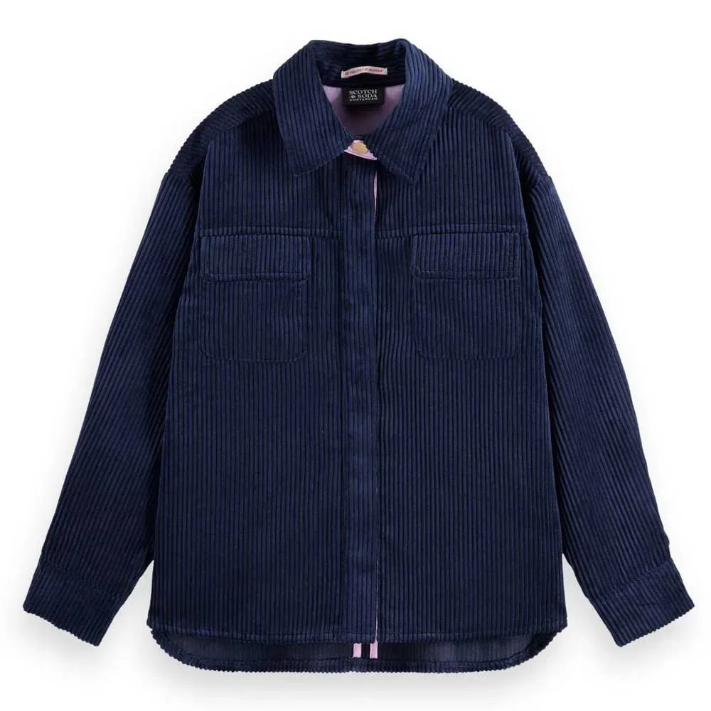 Брюки из вельвета Oversized Scotch & Soda, синий
