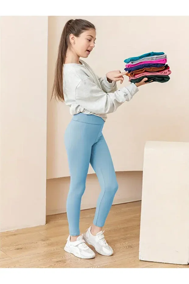 Детские леггинсы для девочек с поясом Rutbil Sports, Blue — фото 3