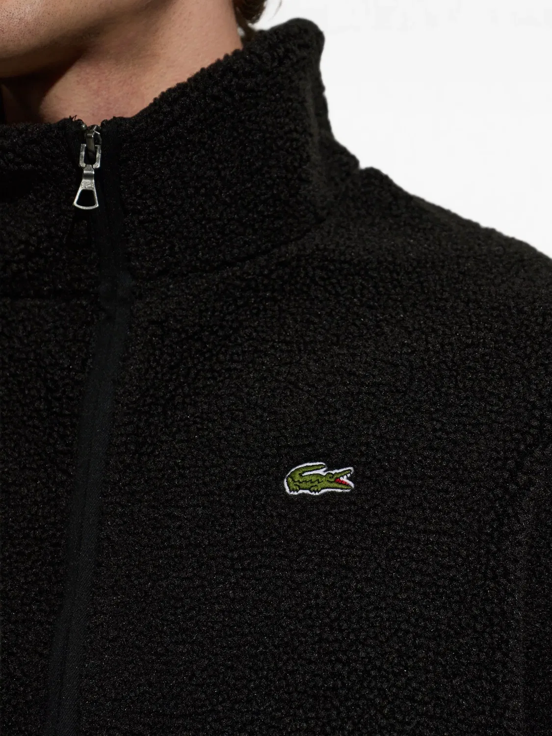 Куртка-бомбер с высоким воротником, черная Lacoste, черный — фото 2