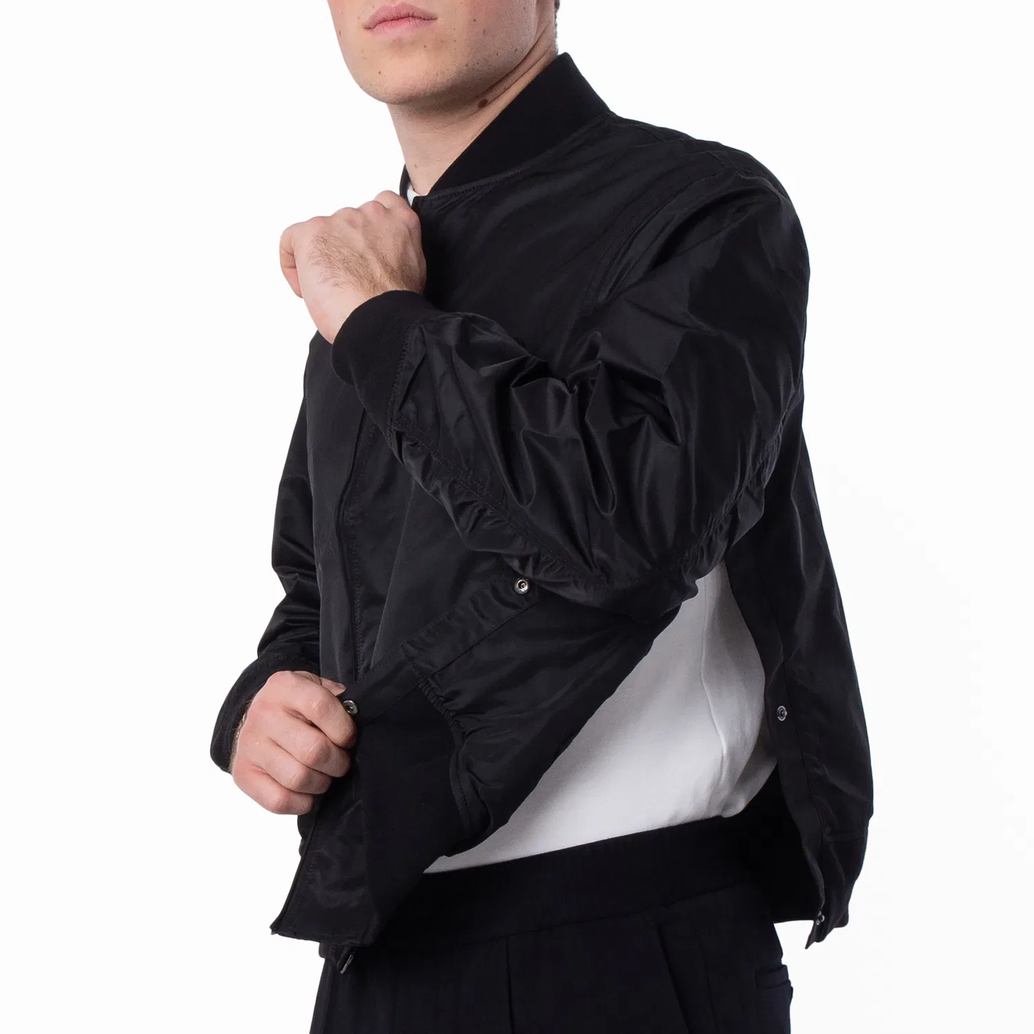 Куртка-бомбер с принтом Stoned Logo Design Emporio Armani, Jet Black — фото 3