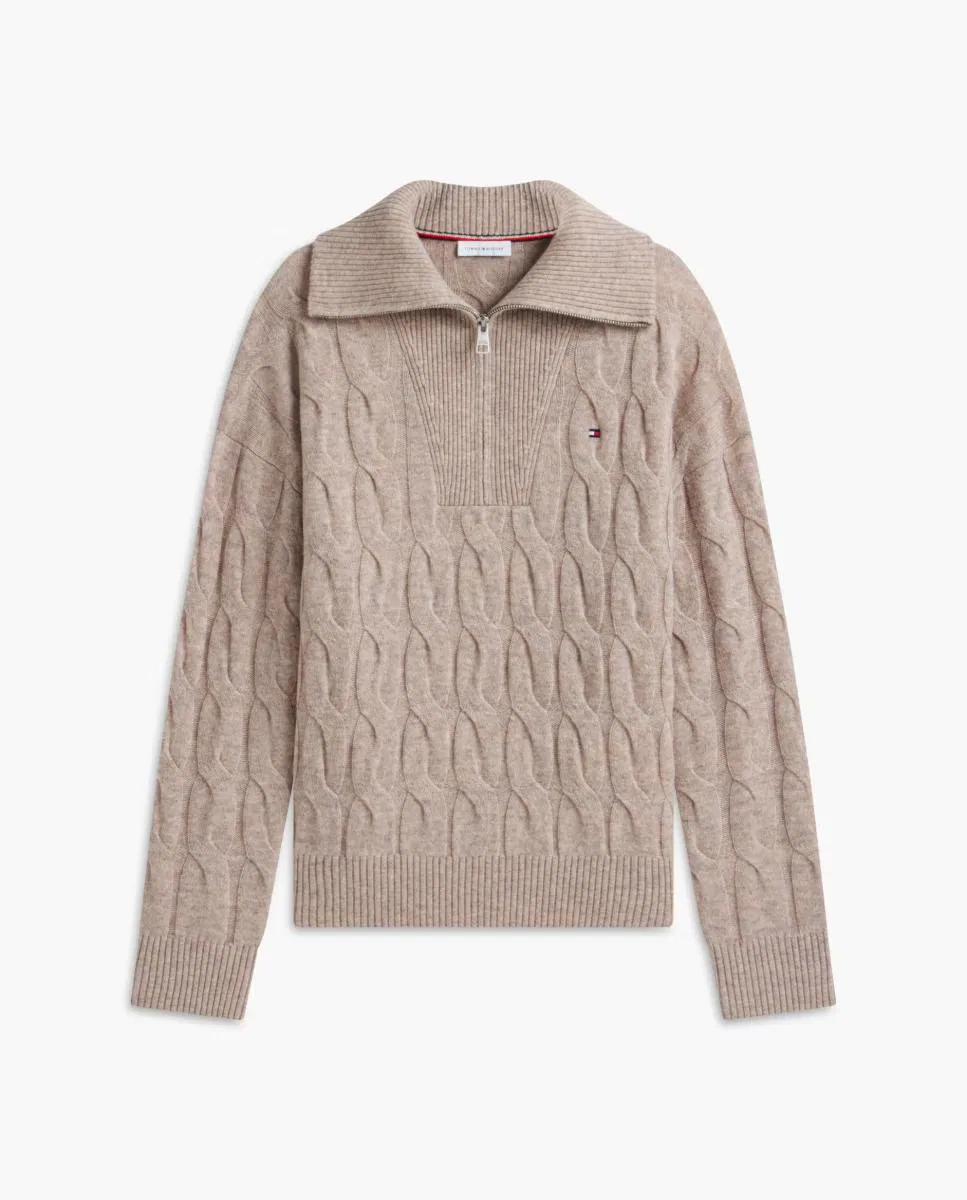Женский джемпер на молнии, Ochos, Tommy Hilfiger, верблюжий