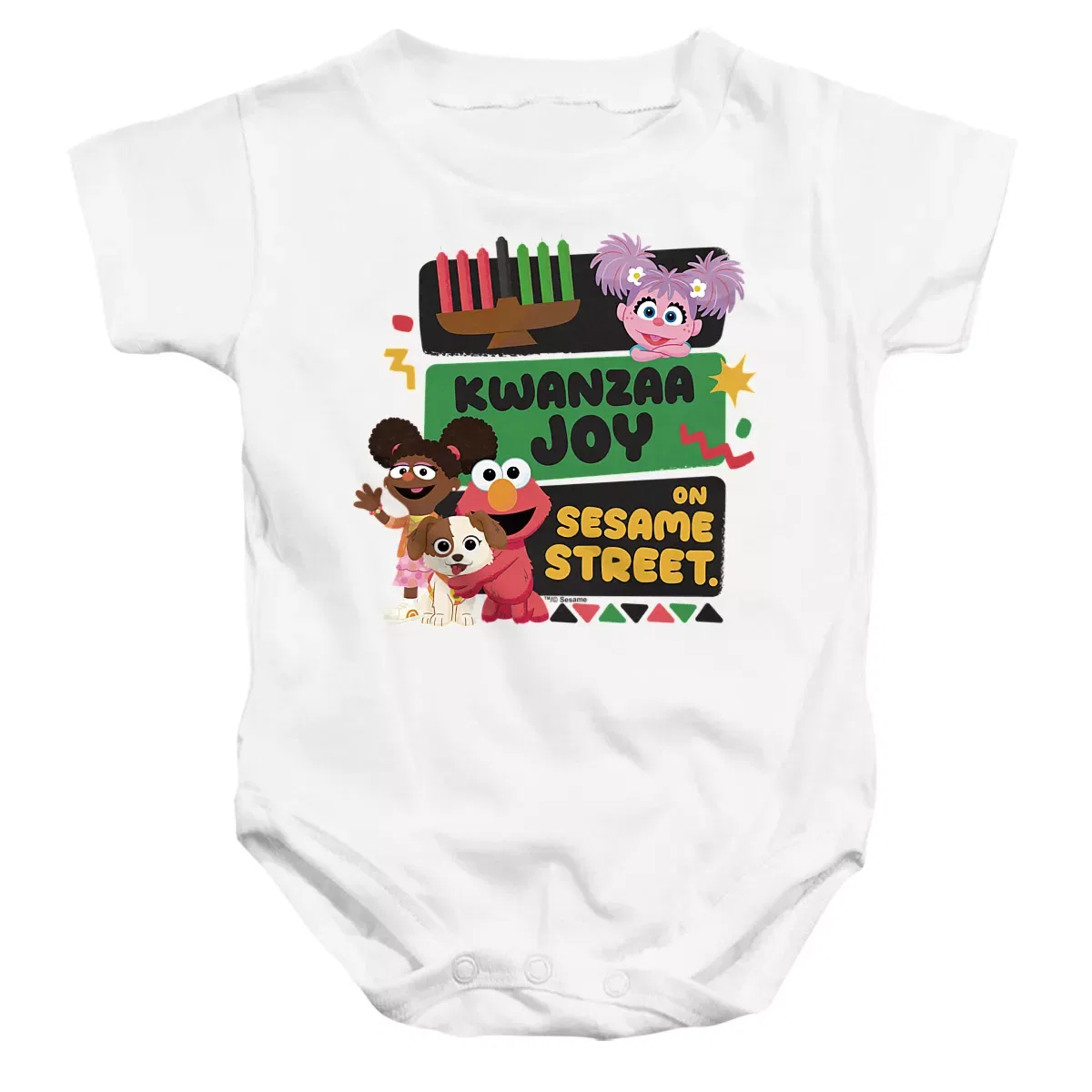 Детское боди с коротким рукавом Sesame Street, White