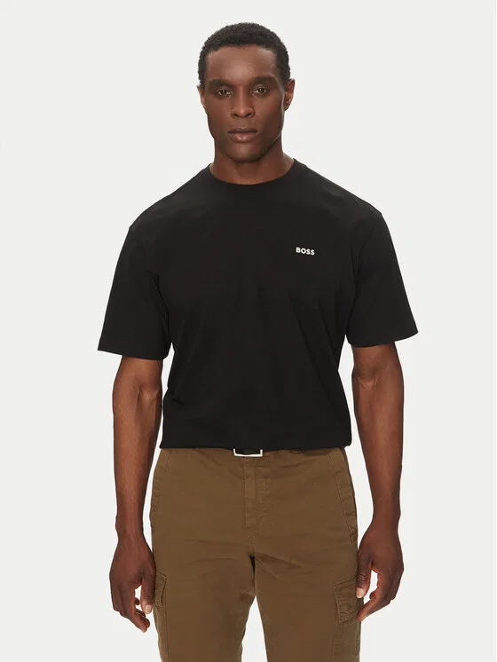 Футболка relaxed fit Te_Surfaceshort Boss, черный
