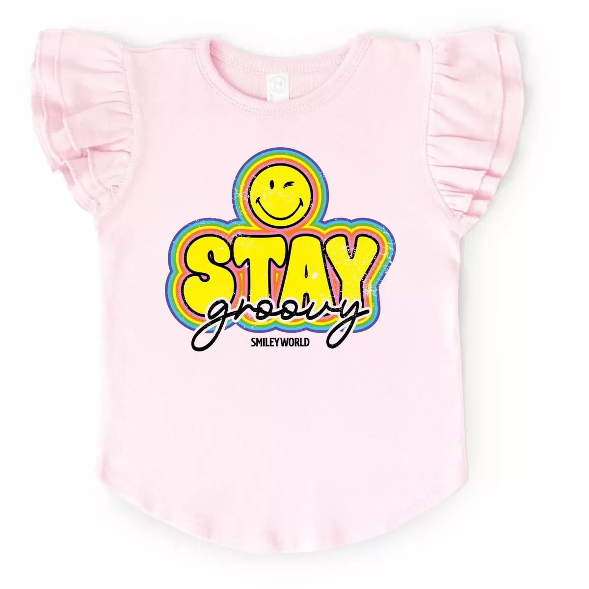 Детское платье-футболка для девочек с принтом SmileyWorld Stay Groovy The Juniper Shop, Ballerina