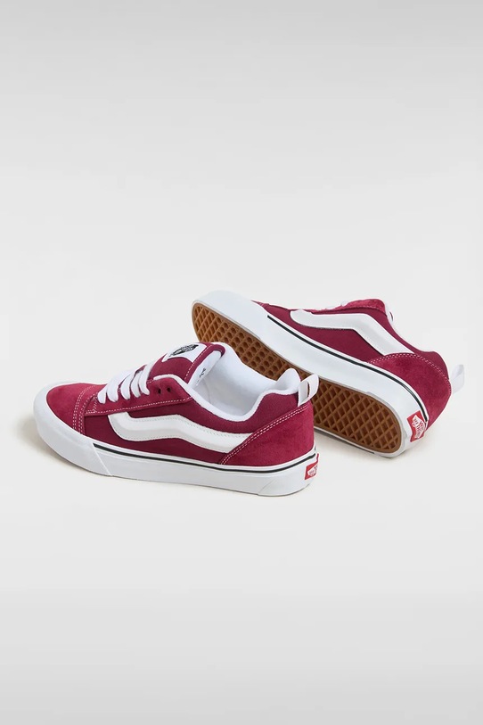 Кроссовки Knu Skool Vans, бордовый — фото 4