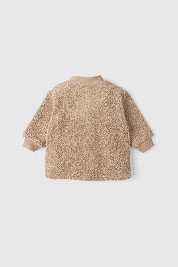 Детский кардиган с принтом Wellsoft Little Gusto, Beige — фото 3