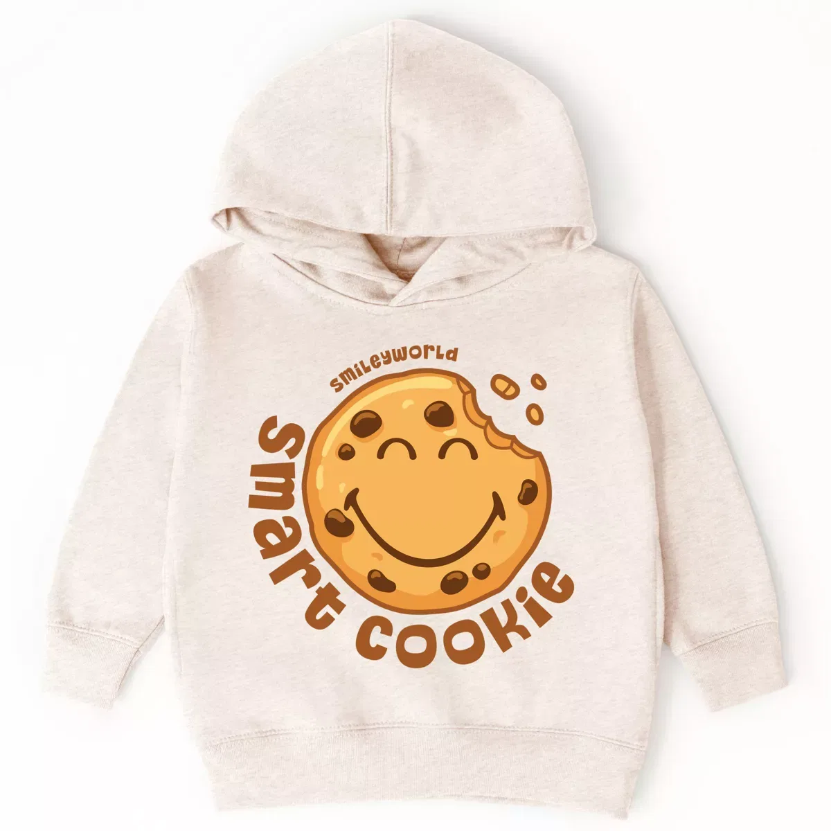 Детская худи с принтом SmileyWorld Smart Cookie Circle The Juniper Shop, Natural