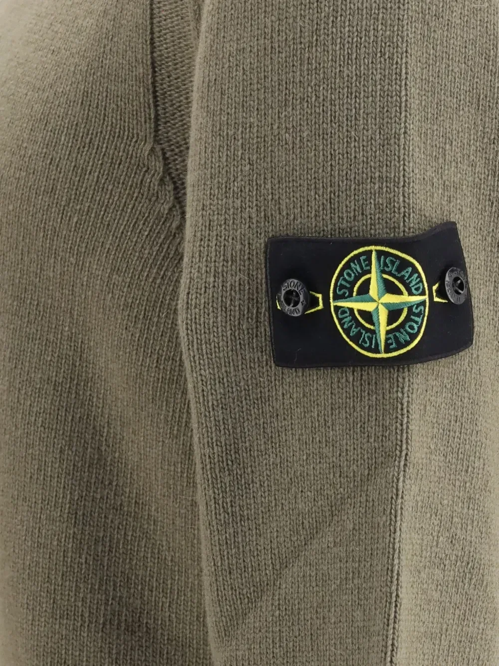 Джемпер из овечьей шерсти Stone Island, зеленый — фото 3
