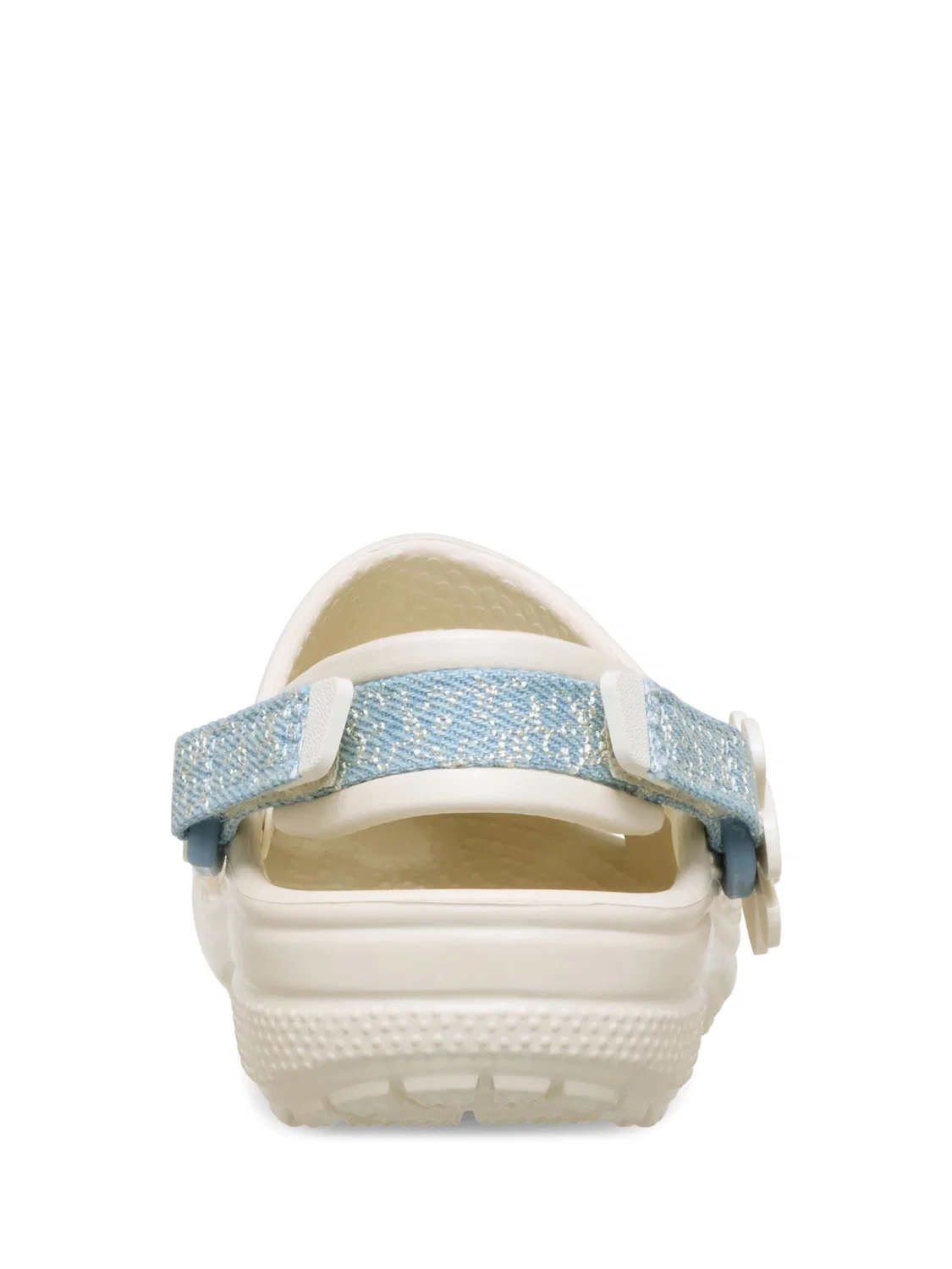 Клоги Crocs Classic Denim Flower Adjustable Backstrap, коричневый — фото 2