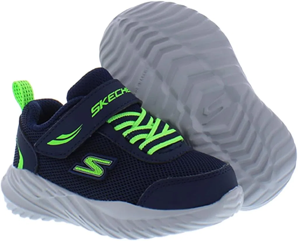 Детские кроссовки для мальчиков Nitro Sprint Skechers, Navy/Lime/Water Blue — фото 2