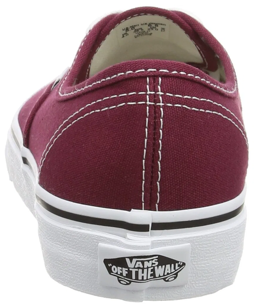 Детские кроссовки для мальчиков с низким верхом Authentic Vans, Cordovan Red True White — фото 3