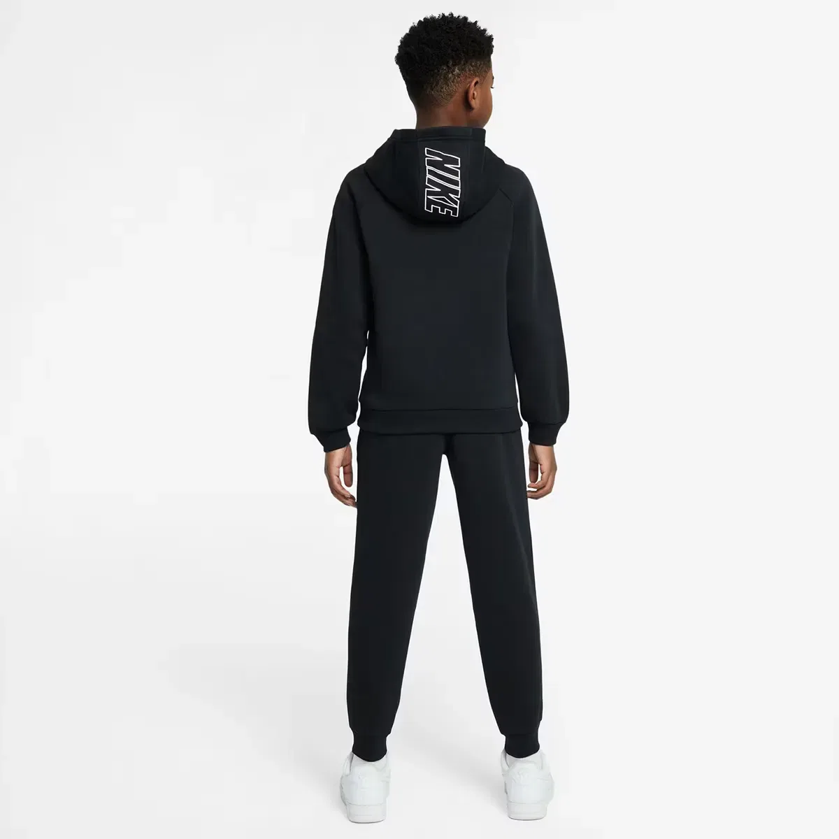 Детский спортивный костюм с капюшоном Nike Sportswear Club Fleece Big Kids' Hooded Tracksuit, Negro — фото 2