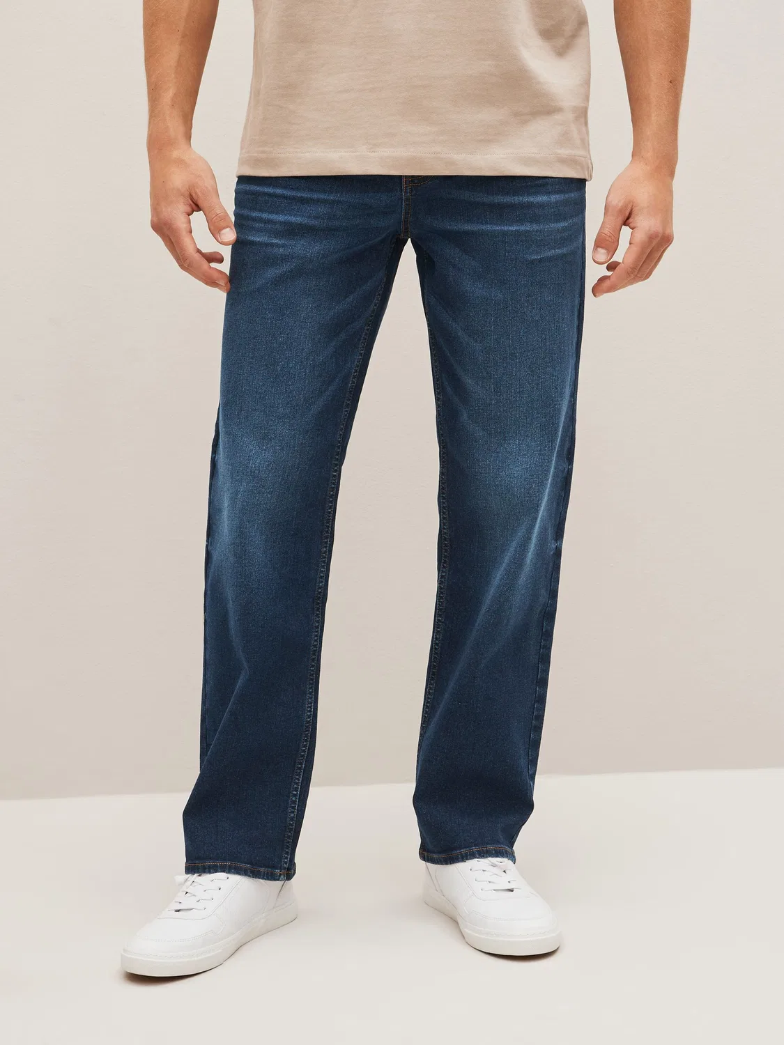 Джинсы Straight Fit Essential Stretch Next, Medium Blue