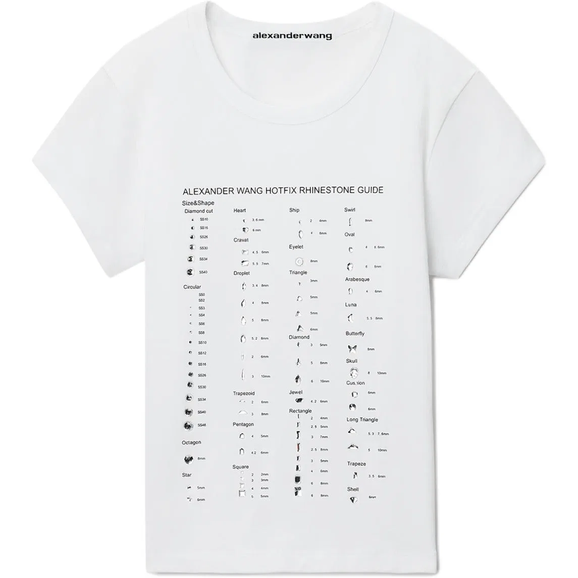 Женская футболка с круглым вырезом White Alexander Wang, Белый