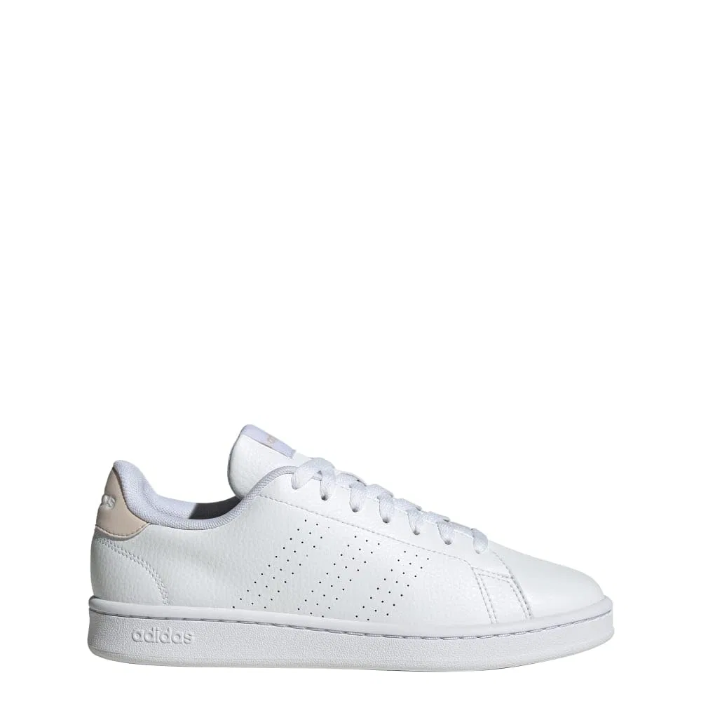 Детские спортивные кроссовки с перфорированными полосками Advantage Shoes Adidas, White Cloud White Cloud Quartz Wonder